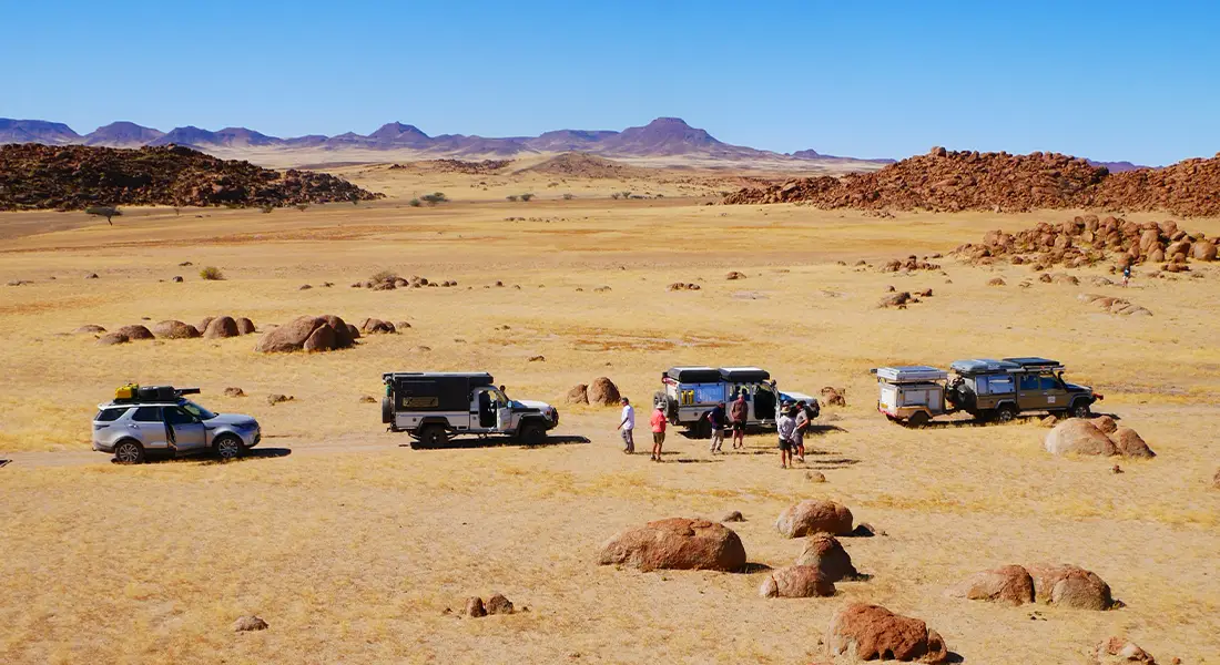 Namibia und Botswana Private Gefuehrte safari Touren im Konvoi